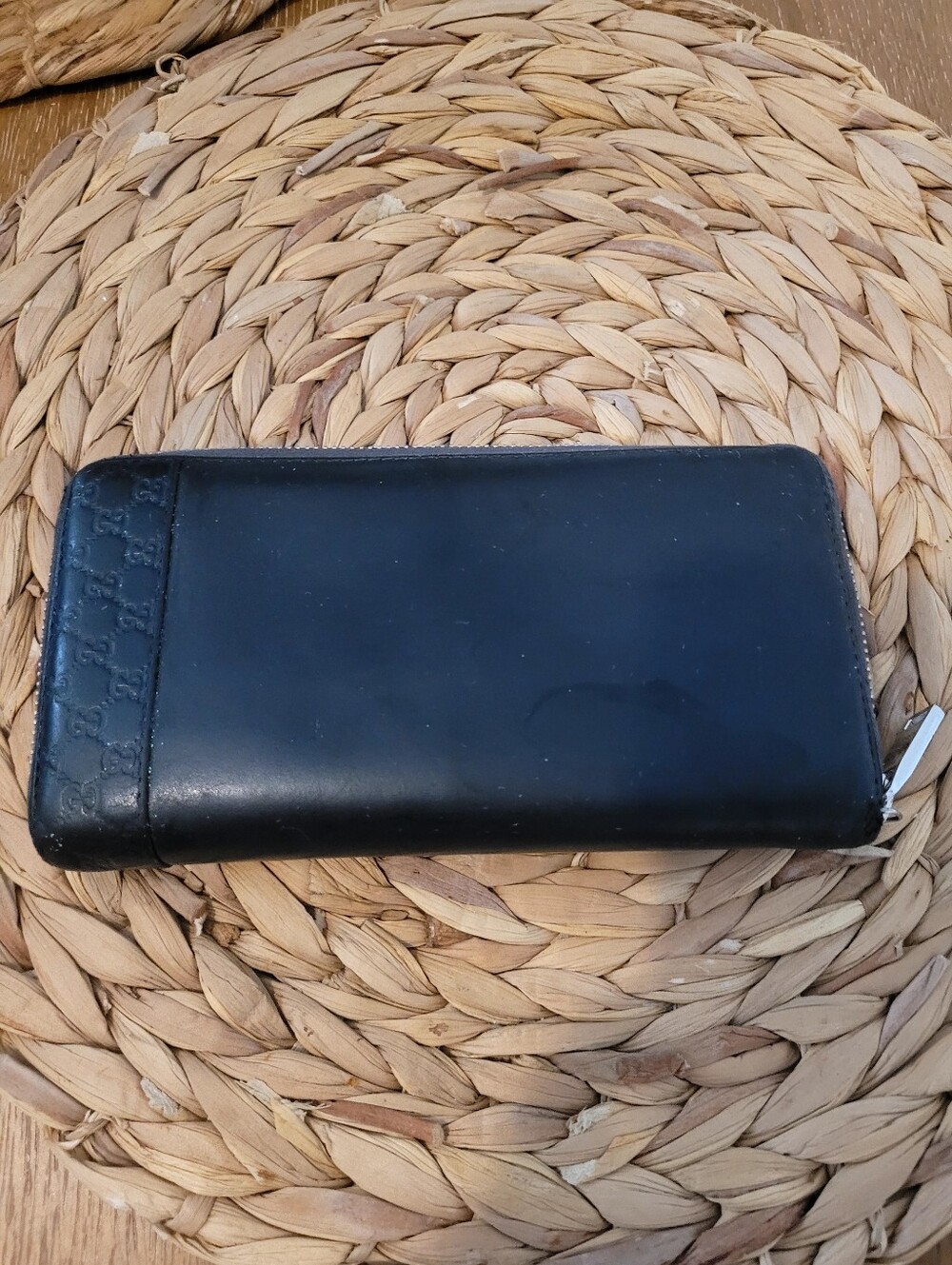 Gucci Black Zip-Around Leather Wallet